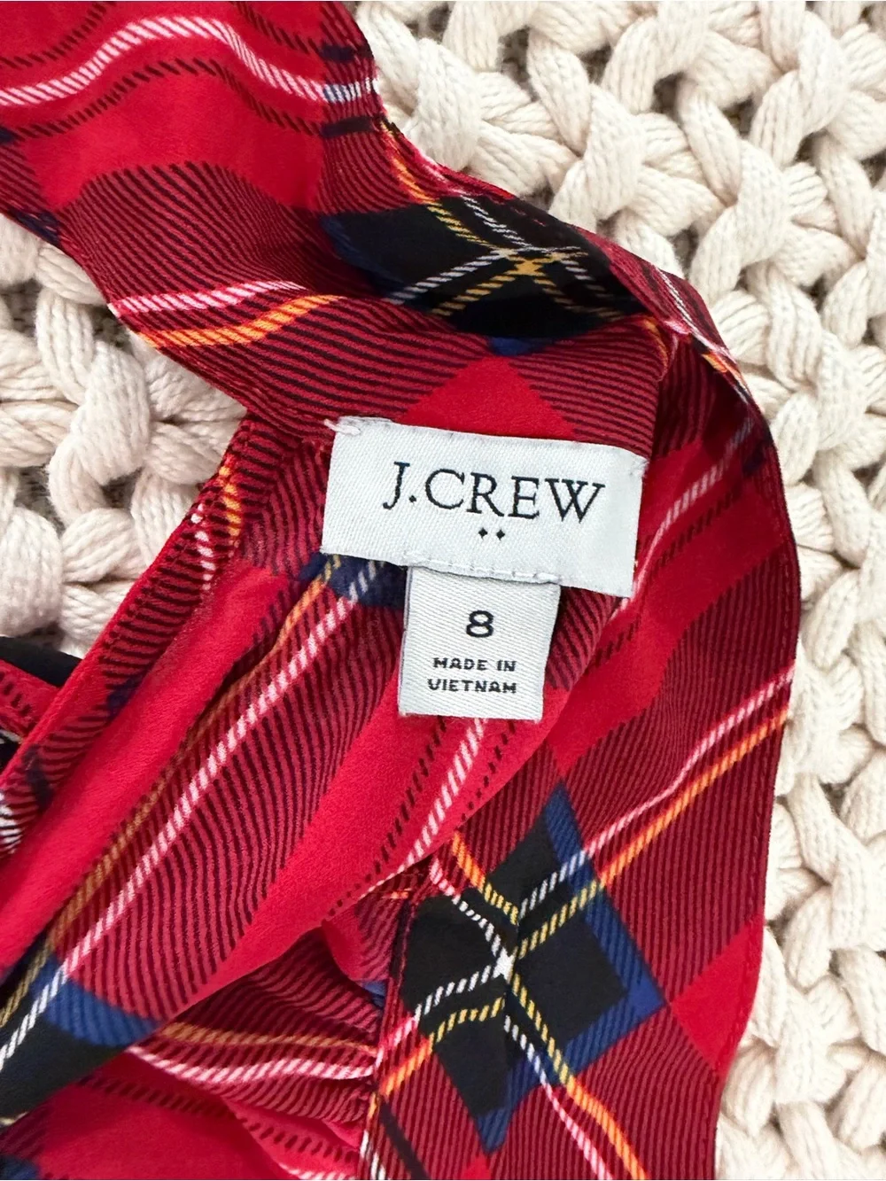 J. Crew Red Plaid Halter Camisole